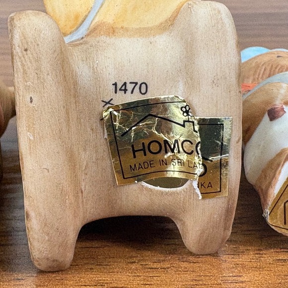 Homco Rocking Chair Bears Papa bear and Grandma Bear and Two Homco Cobble Bears - Picture 13 of 15